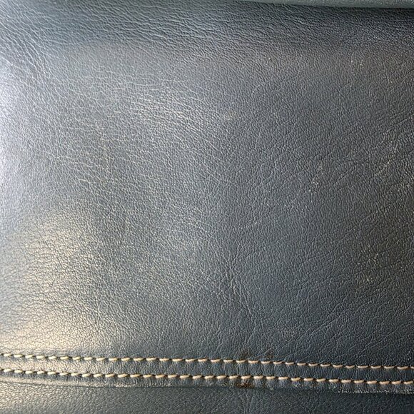 Coach Penelope 9766 Blue Leather Satchel Shoulder Bag Authenticated Turn Lock - Picture 7 of 16